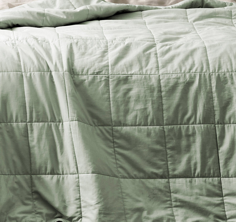 Halo Organic Cotton Coverlet Sage