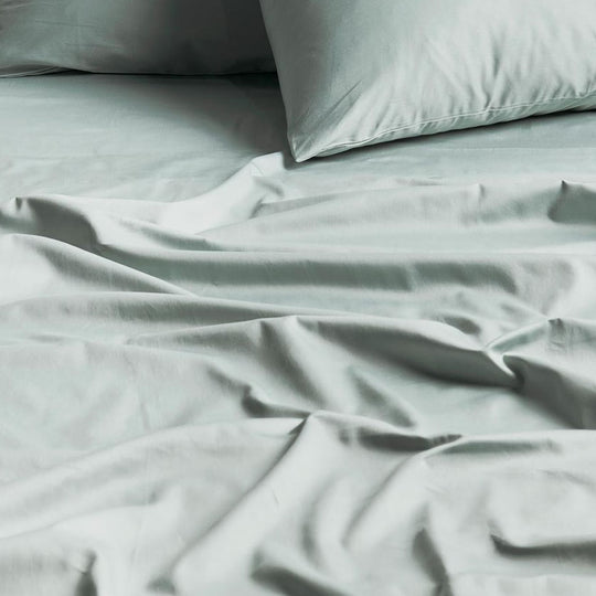 Halo Organic Cotton Sateen King Bed Sheet Set Mist