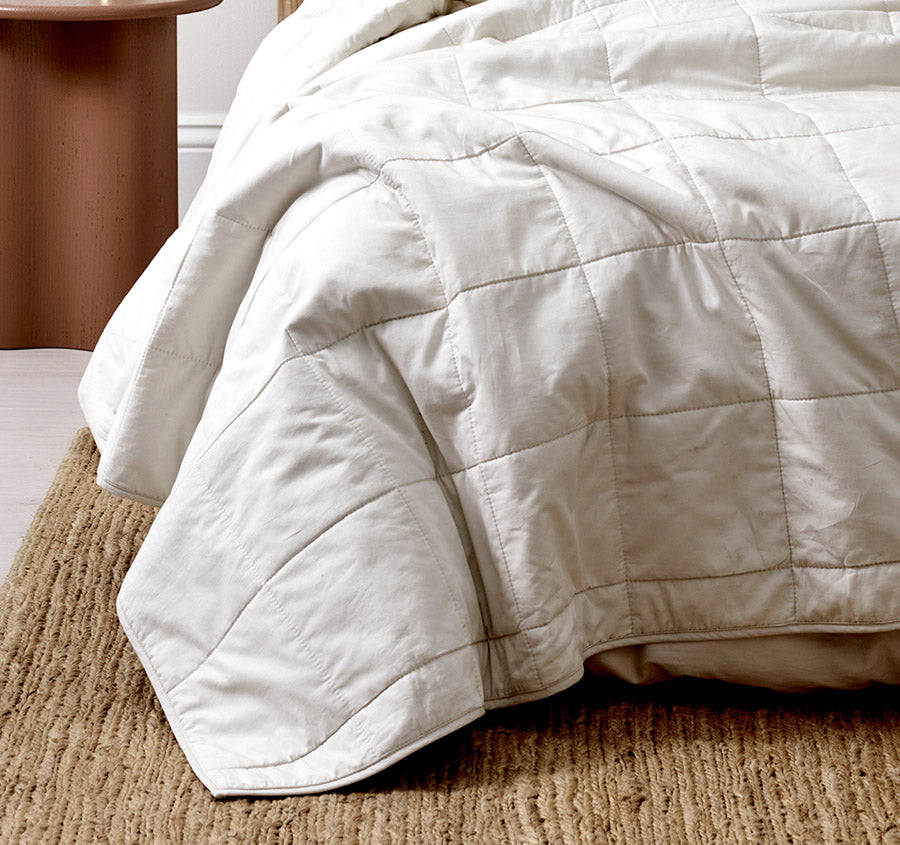 Halo Organic Cotton Coverlet White Sand