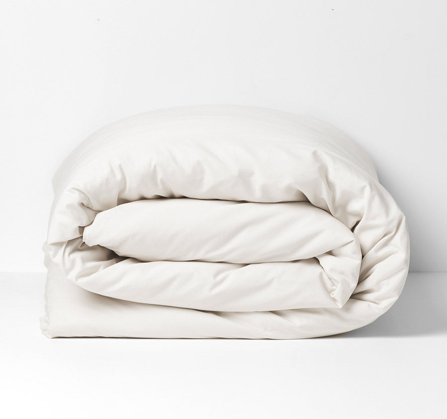 Halo Organic Cotton Quilt Cover Range White Sand