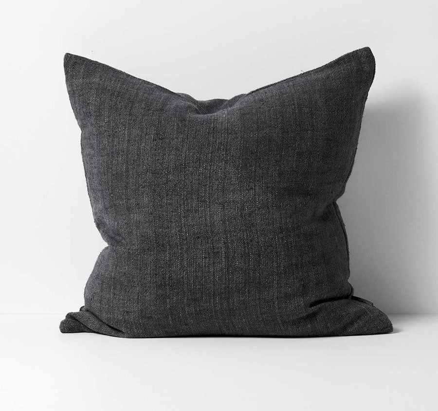 Heavy Linen 55x55cm Filled Cushion Shadow
