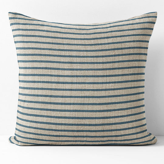 Heirloom Stripe 50x50cm Filled Cushion Indian Teal