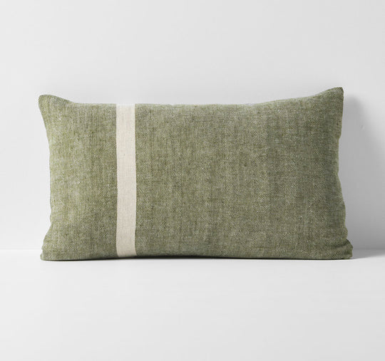 Herringbone 35x55cm Filled Cushion Khaki