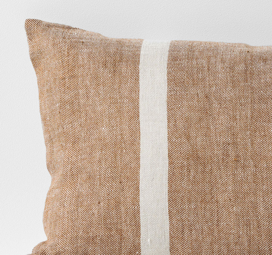Herringbone 35x55cm Filled Cushion Tobacco
