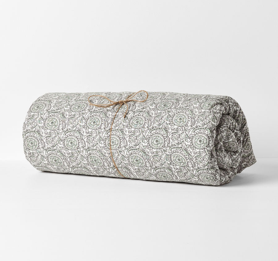 Jaipur Coverlet Mist and Feather