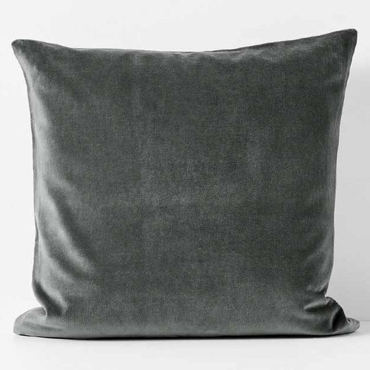 Luxury Velvet 50x50cm Filled Cushion Charcoal
