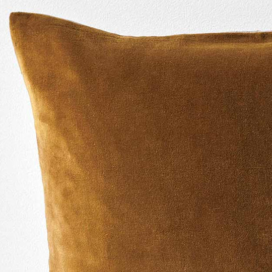Luxury Velvet 50x50cm Filled Cushion Tobacco
