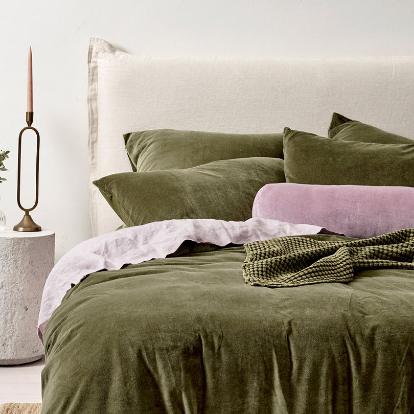 Luxury Velvet Quilt Cover Range Caper Manchester Warehouse