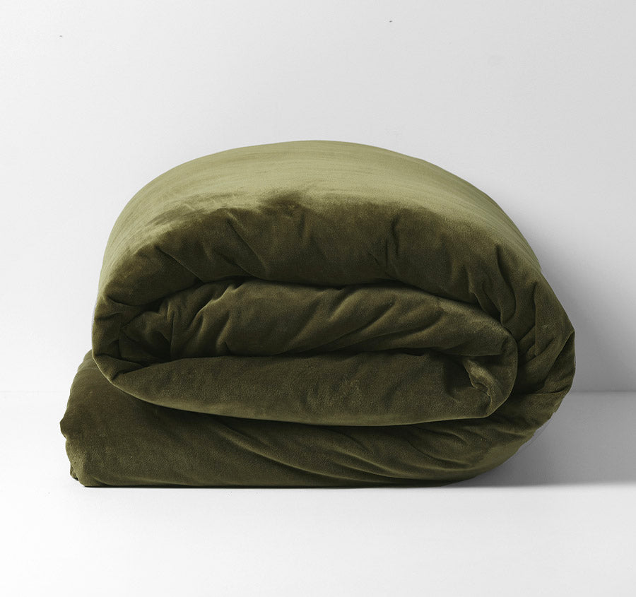 Luxury Velvet Quilt Cover Range Caper