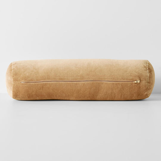 Luxury Velvet 18x60cm Filled Cushion Cashew