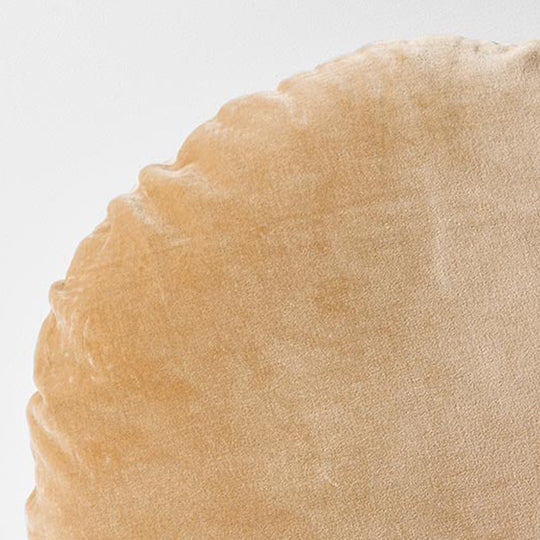 Luxury Velvet 55cm Filled Round Cushion Cashew