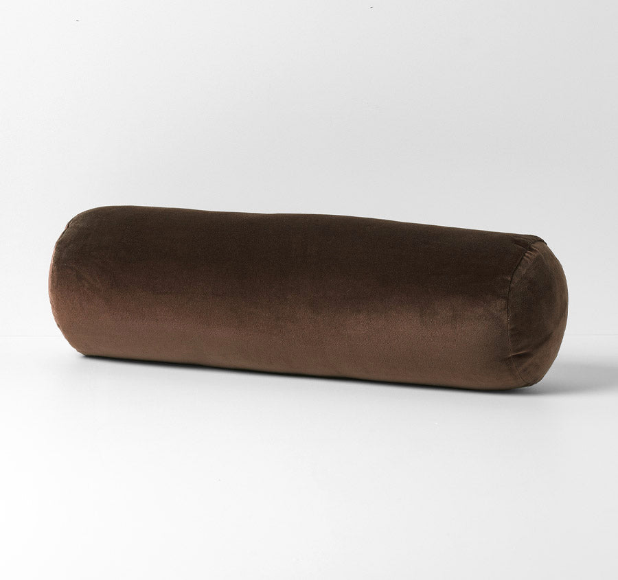 Luxury Velvet 18x60cm Filled Cushion Chocolate