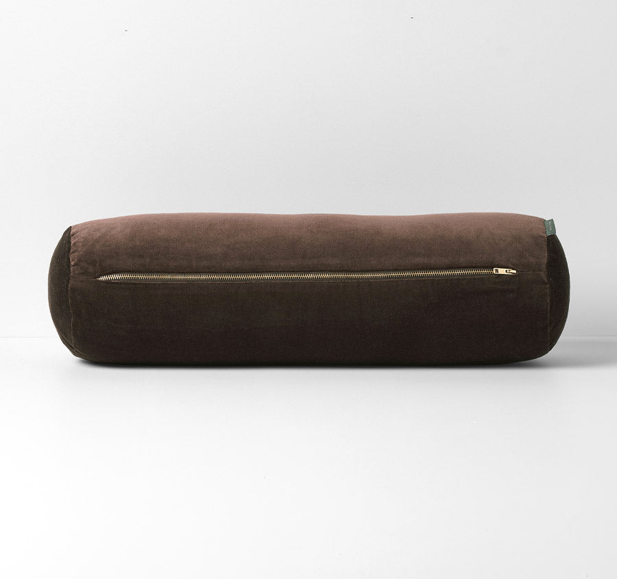 Luxury Velvet 18x60cm Filled Cushion Chocolate