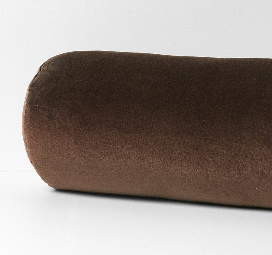 Luxury Velvet 18x60cm Filled Cushion Chocolate