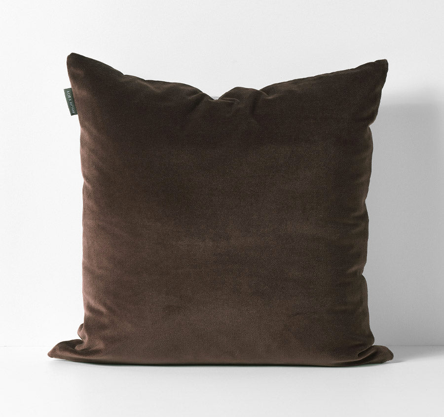 Luxury Velvet 50x50cm Filled Cushion Chocolate