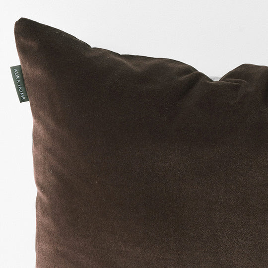 Luxury Velvet 50x50cm Filled Cushion Chocolate