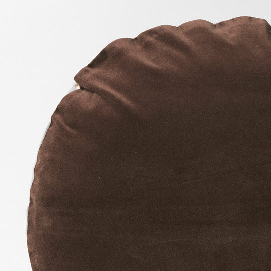 Luxury Velvet 55cm Round Filled Cushion Chocolate