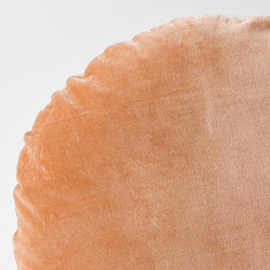 Luxury Velvet 55cm Filled Round Cushion Hazelnut