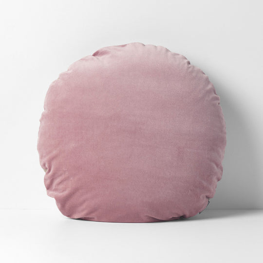 Luxury Velvet 55cm Round Filled Cushion Heather