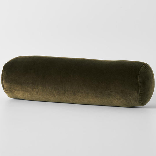 Luxury Velvet 18x60cm Filled Cushion Khaki