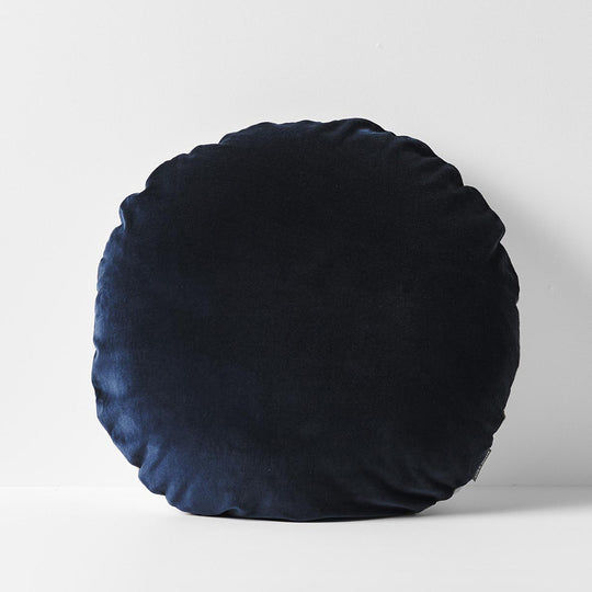 Luxury Velvet 55cm Filled Round Cushion Slate