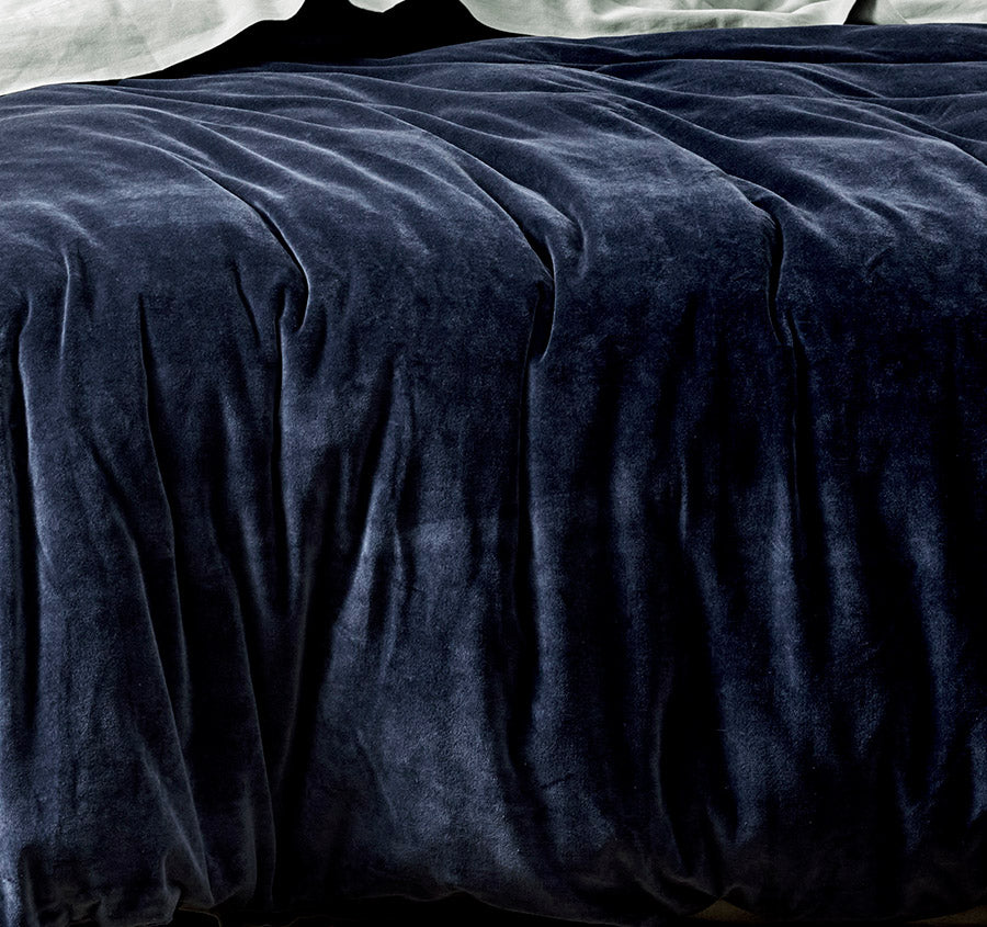 Luxury Velvet Quilt Cover Range Slate