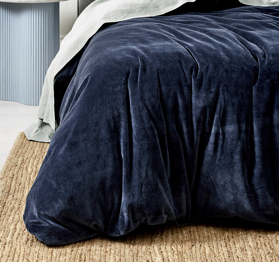 Luxury Velvet Quilt Cover Range Slate Manchester Warehouse