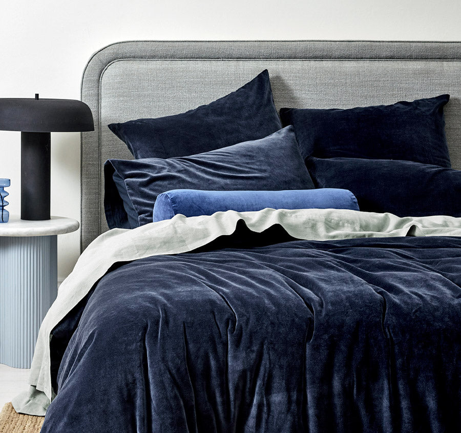 Luxury Velvet Quilt Cover Range Slate