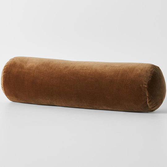 Luxury Velvet 18x60cm Filled Cushion Tobacco