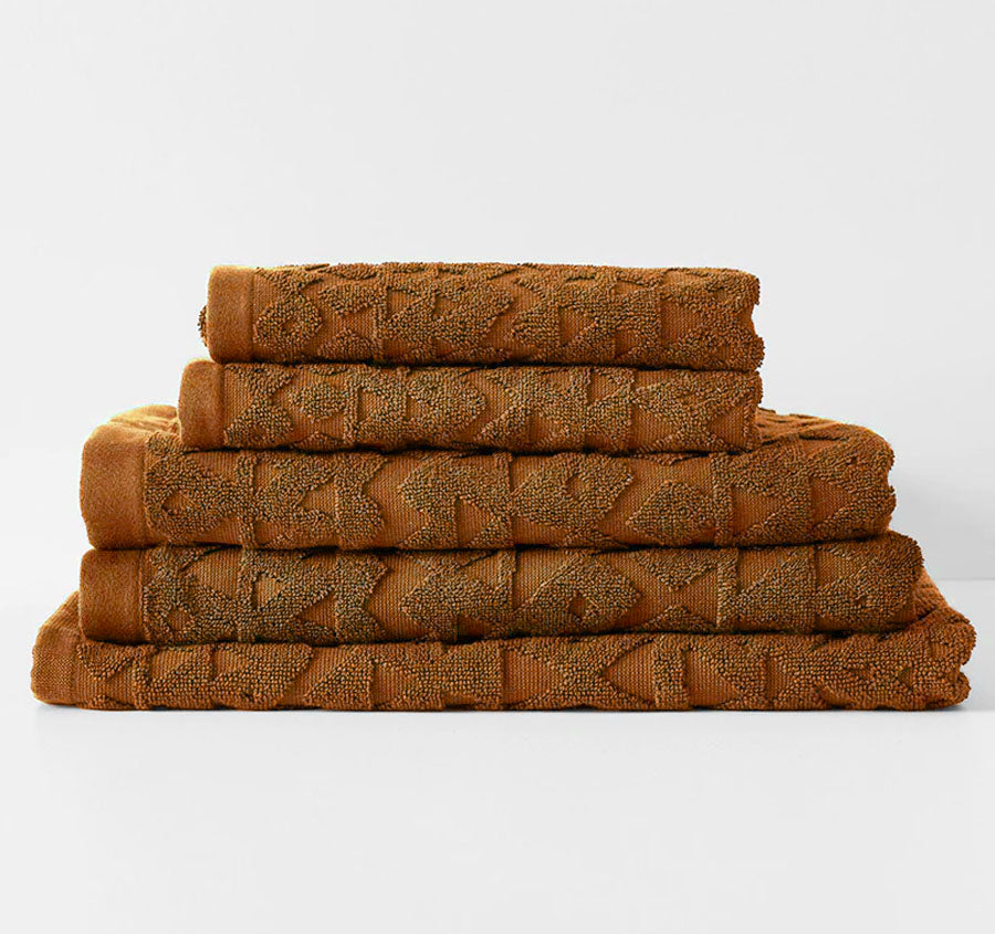 Maya 580GSM Cotton Bath Towel Range Bronze