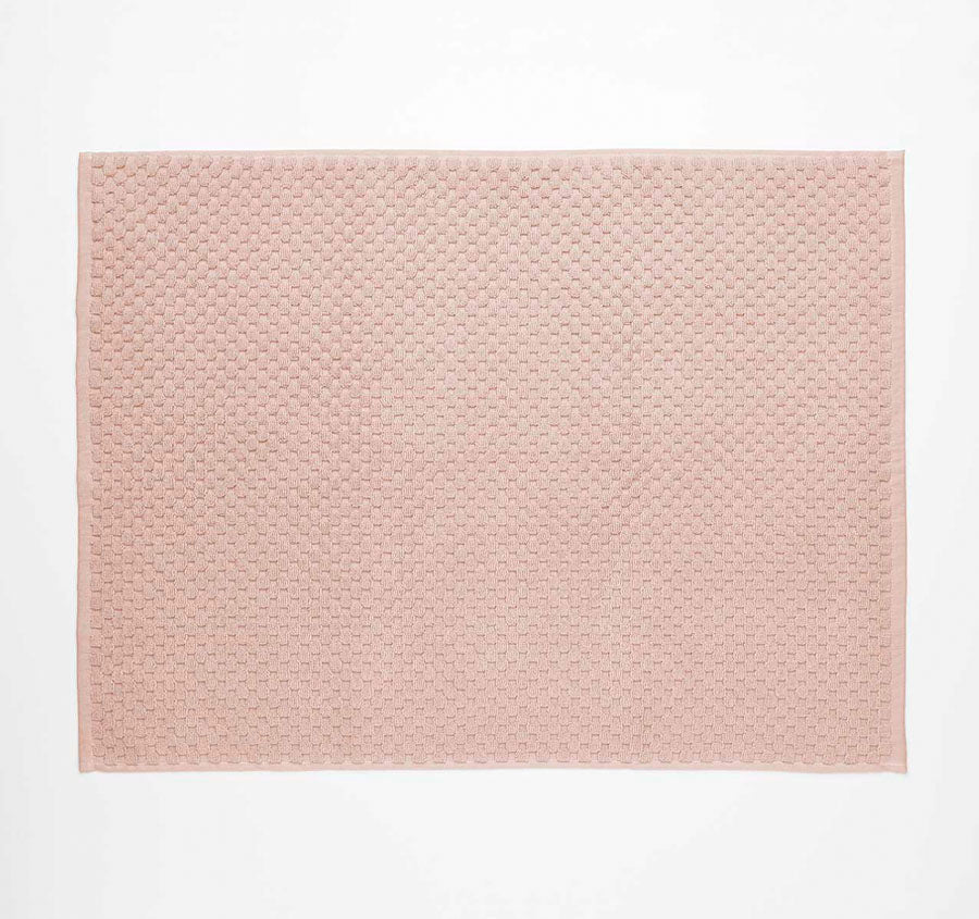 Milos 840GSM Cotton Bath Mat Pink Clay