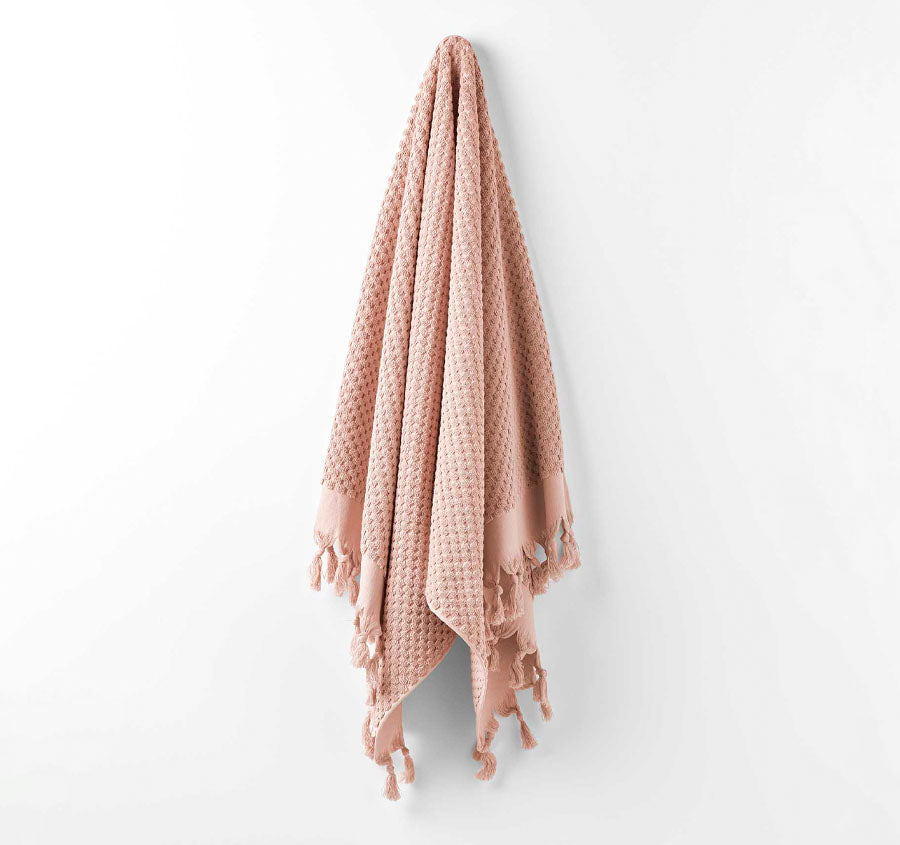 Milos 650GSM Cotton Bath Towel Range Pink Clay