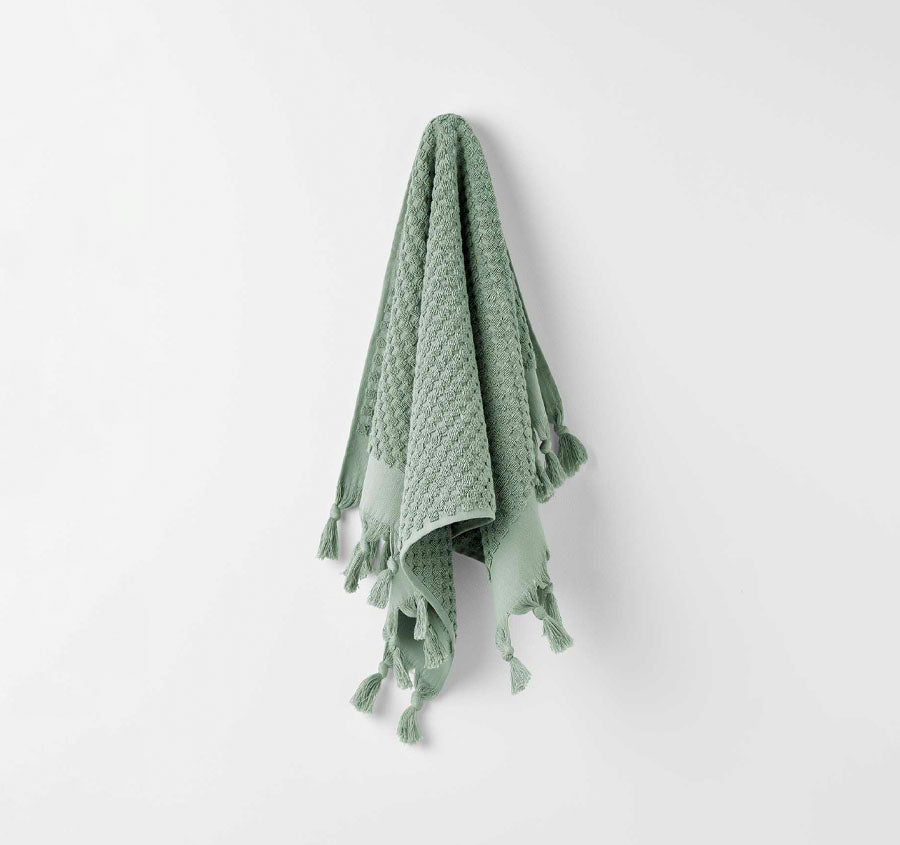 Milos 650GSM Cotton Bath Towel Range Sage
