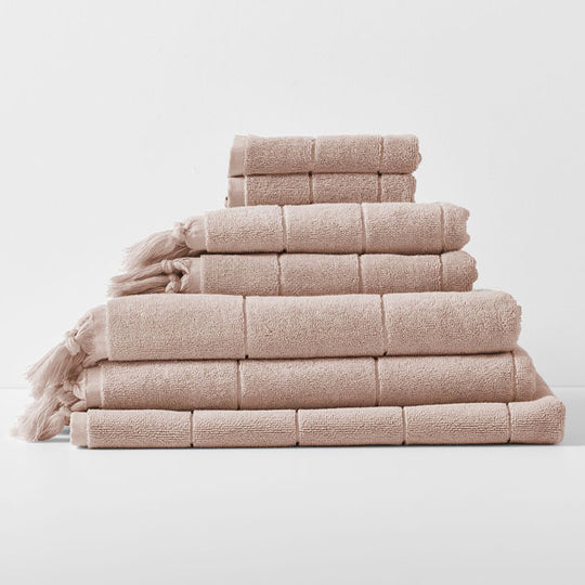 Paros 580GSM Cotton Bath Towel Range Pink Clay