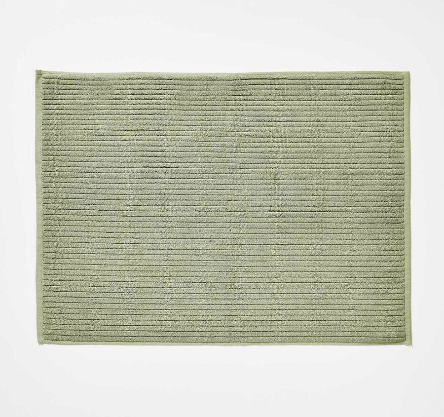 Paros Rib 840GSM Cotton Bath Mat Fennel