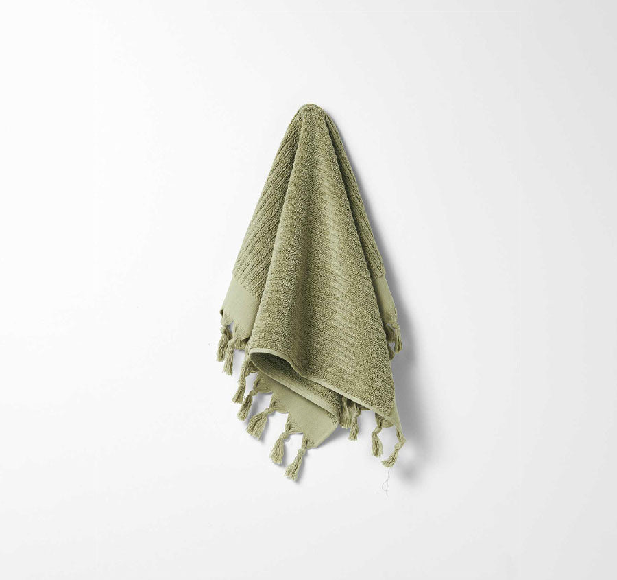 Paros Rib 580GSM Cotton Bath Towel Range Fennel