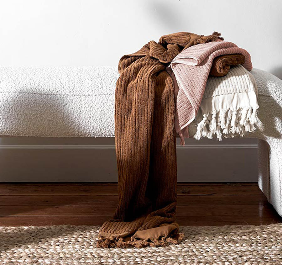 Paros Rib 840GSM Cotton Bath Mat Bronze