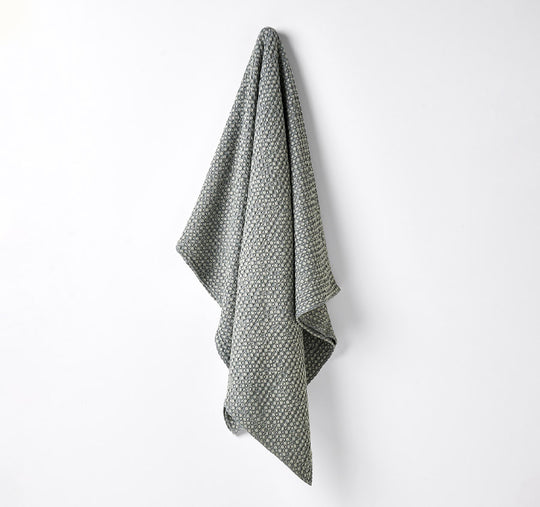 Waffle 140x200cm Throw Rug Dusty Blue