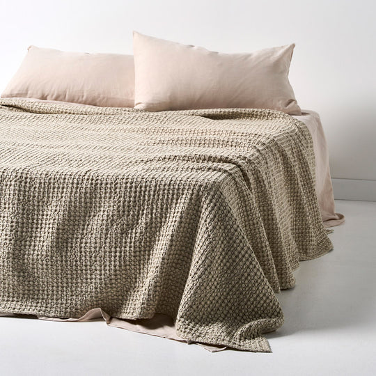 Waffle Bed Throw Feather