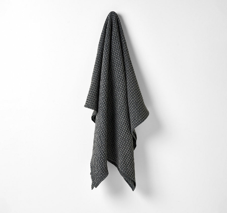 Waffle 140x200cm Throw Rug Greystone