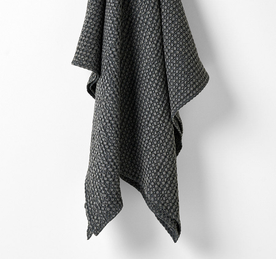 Waffle 140x200cm Throw Rug Greystone