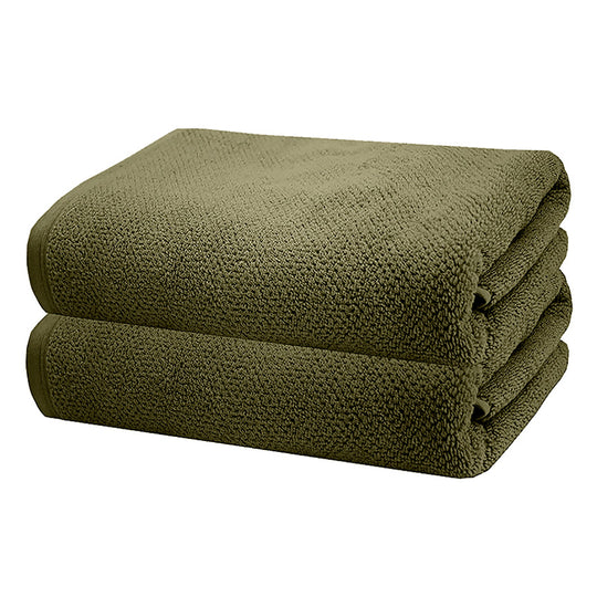 2 Piece Angove 600GSM Cotton Bath Sheet Towel Set Olive