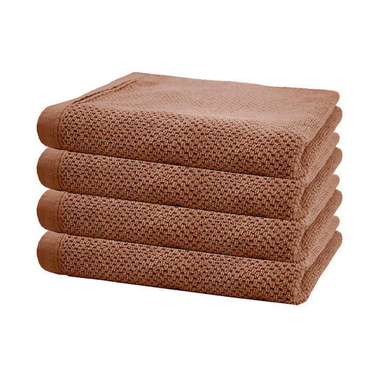 4 Piece Angove 600GSM Cotton Hand Towel Set Woodrose