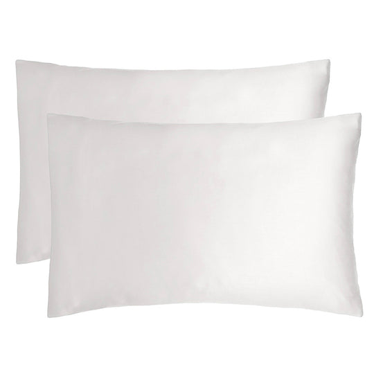 Bamboo Satin Standard Pillowcase Pair White