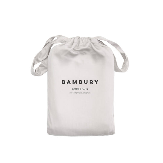 Bamboo Satin Standard Pillowcase Pair White