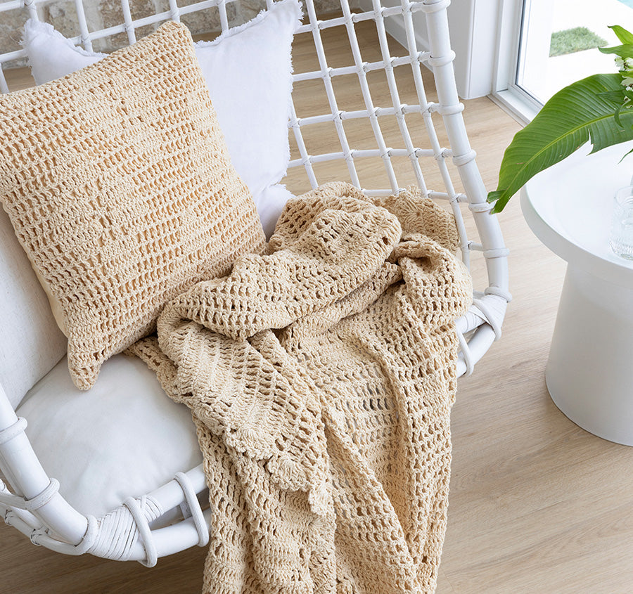 Callista 50x50cm Filled Cushion Custard