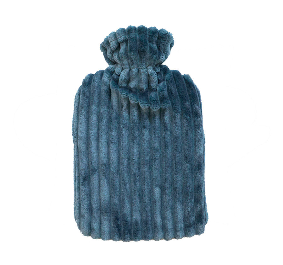 Channel Hot Water Bottle Steel Blue