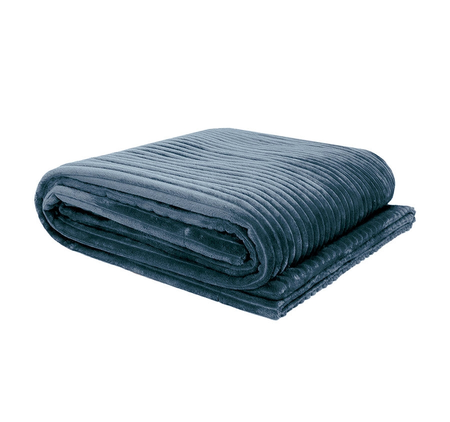 Channel 150x200cm Throw Rug Steel Blue