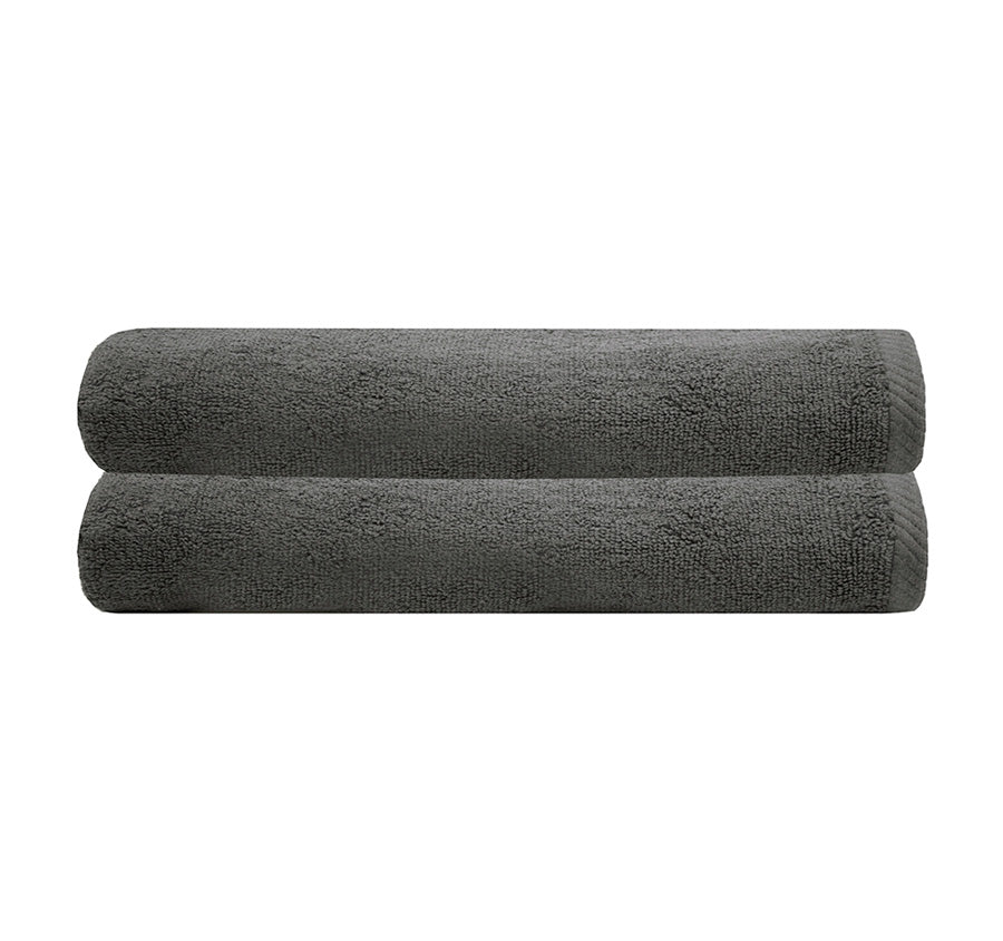 2 Piece Chateau 500GSM Cotton Bath Sheet Set Charcoal