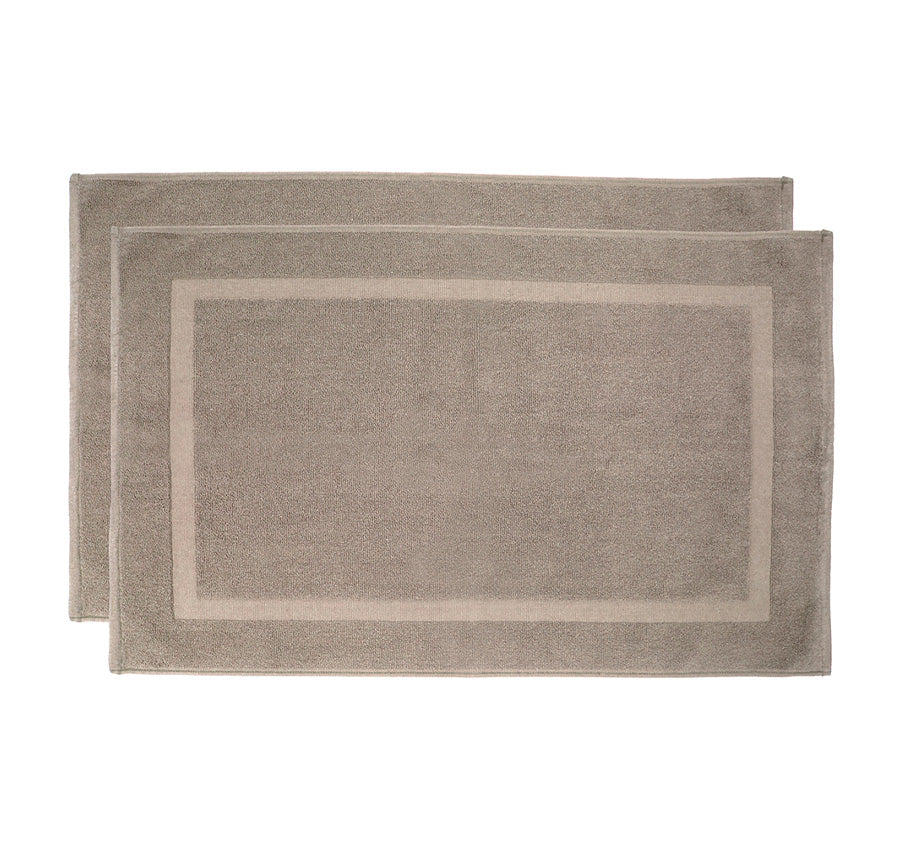 2 Piece Chateau 500GSM Cotton Bath Mat Set Latte